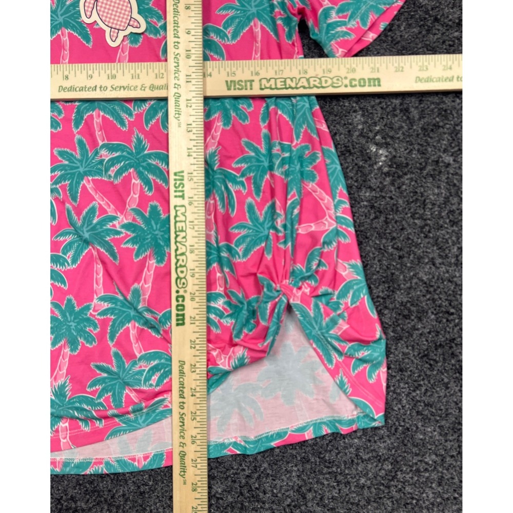 Simply Southern Pink Palm Tree Side Knot T-Shirt Medium Tropical Summer Top - Picture 4 of 6